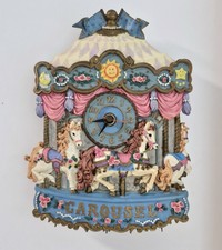 Vintage Carousel Wall Clock w/ Music Nursery...