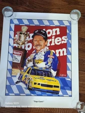 Autographed Dale Earnhardt Sam Bass Lithograph SIGNED. 