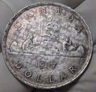 Canada 1937 $1 Silver Dollar