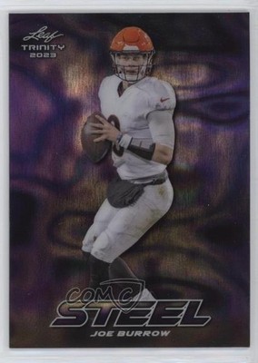 2023 Leaf Trinity Mega Box Steel Purple Lava 49/49 Joe Burrow #S-47 11yg