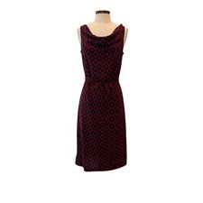 Rampage Vintage Y2k Geo Print Cowl Neck Midi Dress Sz L Pre Owned 