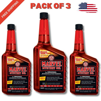#ad New Marvel Mystery Oil Oil Enhancer and Fuel Treatment 32 Oz. 3 Pack $17.49