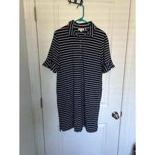 Chico’s Striped Polo Shirt Dress – Size 2 (US Large)
