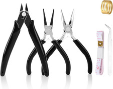 3 Pcs Jewelry Pliers Set Beading Pliers Set with Needle Nose Pliers, Round Nose