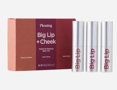 PLEASING Harry Styles Big Lip + Cheek  ~ Tinted HA Moisture Balm Trio ~ NIB + FS