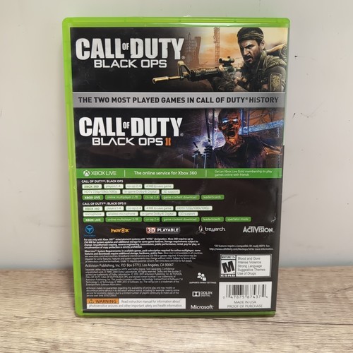 Call of Duty: Black Ops 1 & 2 Platinum Hits Combo Pack (Xbox 360) - TESTED - Picture 2 of 8
