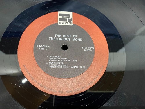 THE BEST OF THELONIOUS MONK RIVERSIDE RS 3037 STEREO US VINYL LP - Picture 3 of 7