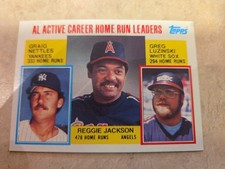 1984 Topps - Career Leaders Reggie Jackson, Graig Nettles, Greg Luzinski #712