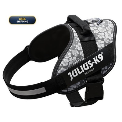Julius-K9, IDC Powerharness, Dog Harness, Size XL/2, Aloha Gray 16IDC-ALOSI-2