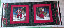 St. Nicholas Christmas Scene Panel Containing two Cut Sew Fabric Panels