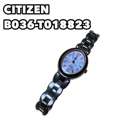 Citizen Eco-Drive Solar Purple Dial Oval Ladies Watch B036-T018823 -Working