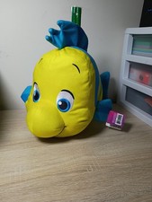 XL 14" FLOUNDER Deluxe Stuffed Plush Disney The Little Mermaid