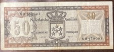 1972 50 Gulden Netherlands Antilles F+