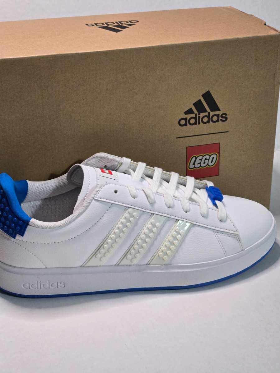 Adidas x LEGO Grand Court 2.0 Sneakers Size 6.5 Men White/Blue