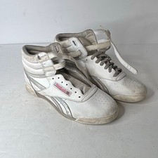 Reebok Freestyle Hi-Top Sneakers White/Silver - Women's Size 6 HQ3919