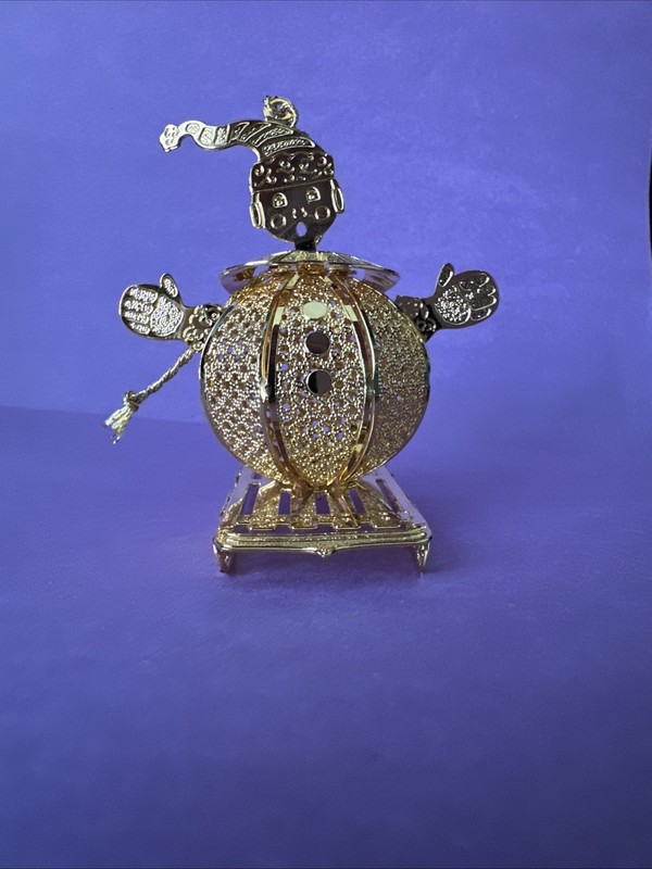 Baldwin VTG 24k Gold Brass Ornament Snowkid 7187.010