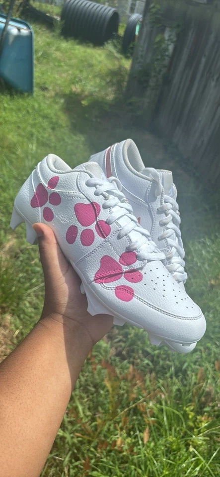 Botines de fútbol personalizados Pink Panther blancos Foto 2 de 4
