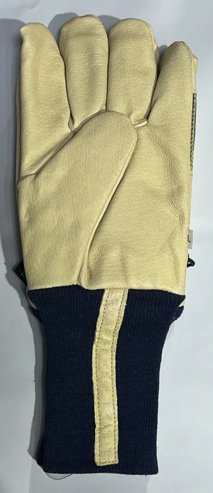 GUANTES DE TRABAJO de muñeca tejidos aislados de invierno cálidos de cuero de cerdo para clima frío Foto 3 de 4