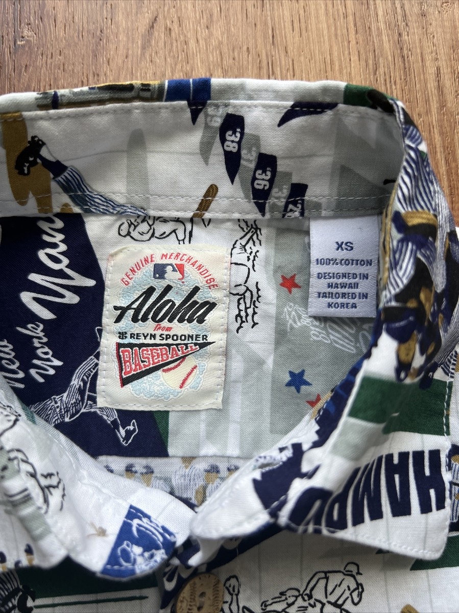 VTG Reyn Spooner MLB Yankees Kids Aloha Child Hawaiian Shirt