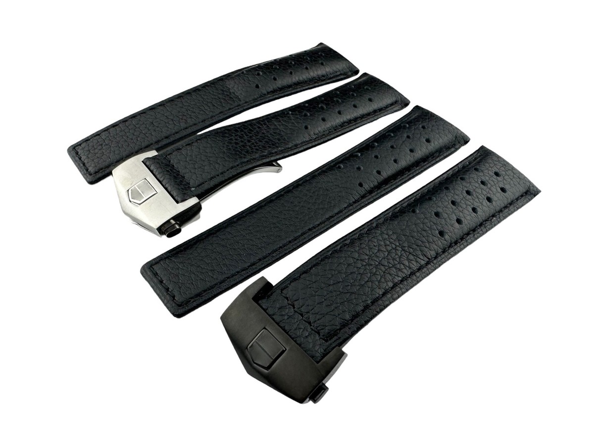 Heuer Link Genuine Tag Heuer Leather Strap TAG HEUER CARRERA 39MM