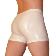 663 White Latex Rubber Tigh Shorts Fetish Men Underwear Custom Made