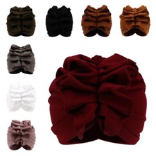 Women Flower Stretch Turban Headband Indian Style Elastic Hair Band Beanie Hat