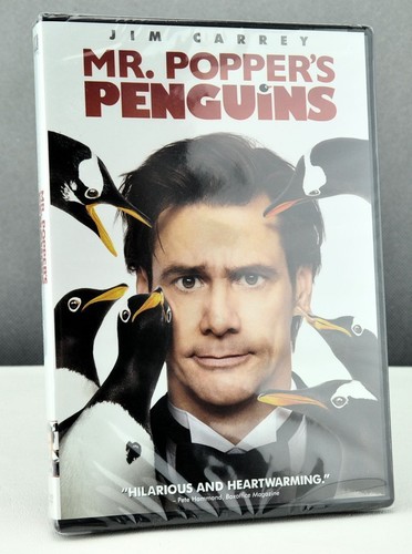 New Original Unopened DVD Mr Poppers Penguins Family Comedy - Jim Carrey - Foto 1 di 2