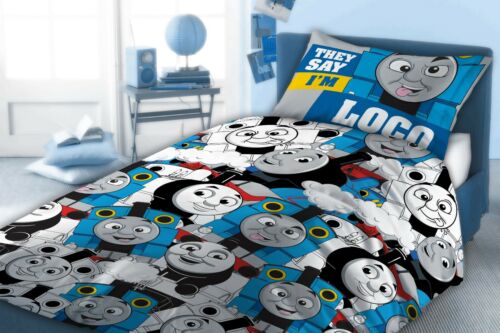 Thomas The Tank Engine Single Duvet Quilt Cover Bedding Set For Kids Blue  - Picture 1 of 1