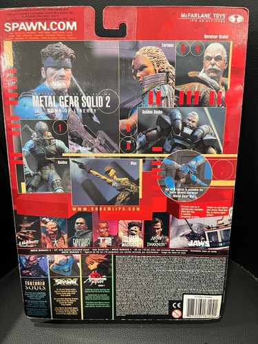 Metal Gear Solid 2 Solidus Snake Figure Sons of Liberty McFarlane Toys New 2001 - Picture 9 of 9