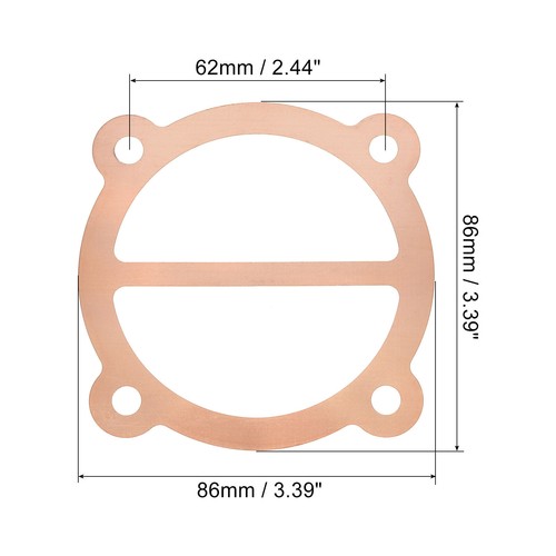 Air Compressor Head Gasket Kit, 5 Pack 65mm Copper Gasket Replacement - Picture 2 of 5