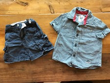 Baby Gap Cargo Shorts 12-18 Months Navy Blue Bonus Genuin Kids 18 Month Shirt