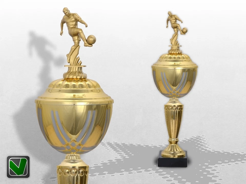 VEREINSSTORE Fussball Pokale mit Gravur günstig kaufen Golden Prestige Fussball Pokal