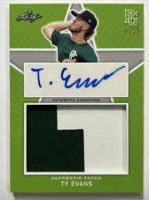 2020 LEAF PG NATIONAL SHOWCASE TY EVANS PATCH AUTO 08/25 M