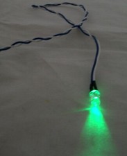 Computer Case Front Panel 3mm Green LED Light 12VDC 16" Wires Universal Fit