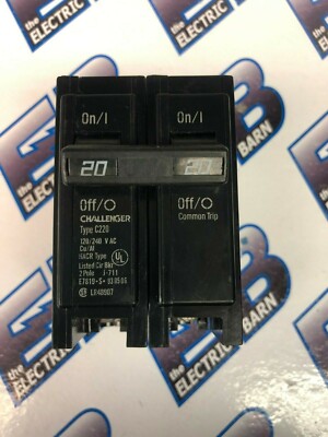 CHALLENGER C220, 20 Amp, 240 Volt, 2 Pole, Circuit Breaker - WARRANTY