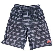 Boys NIKE SB Gray Striped Athletic Basketball Gym Shorts Skate Skateboard Large