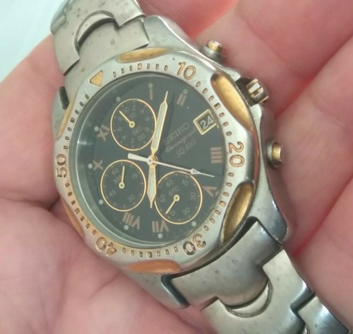 Orologio Seiko chronograph sq100 v657 7030 japan ric. rip. non funzionante  | eBay