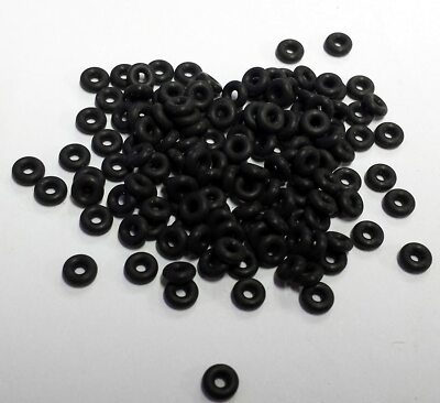 (Pack of 100) #006 Buna-N O-Ring, 70A D Black, 1/8'' ID, 1/4'' OD, 1/16'' CS