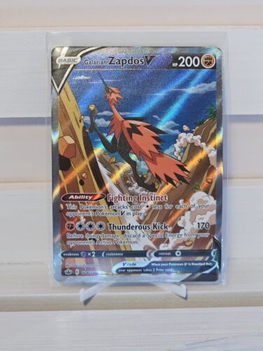 Pokémon TCG Galarian Zapdos V Sword & Shield - Chilling Reign 174/198 Holo Full - Picture 1 of 3