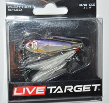 live target flutter shad 3/8oz silver violet fluttering jig jigging spoon 1.75"