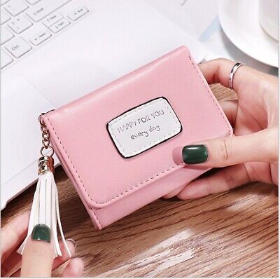 Women Short Small Money Wallet Purse Ladies Leather Folding Coin Card Holder YU