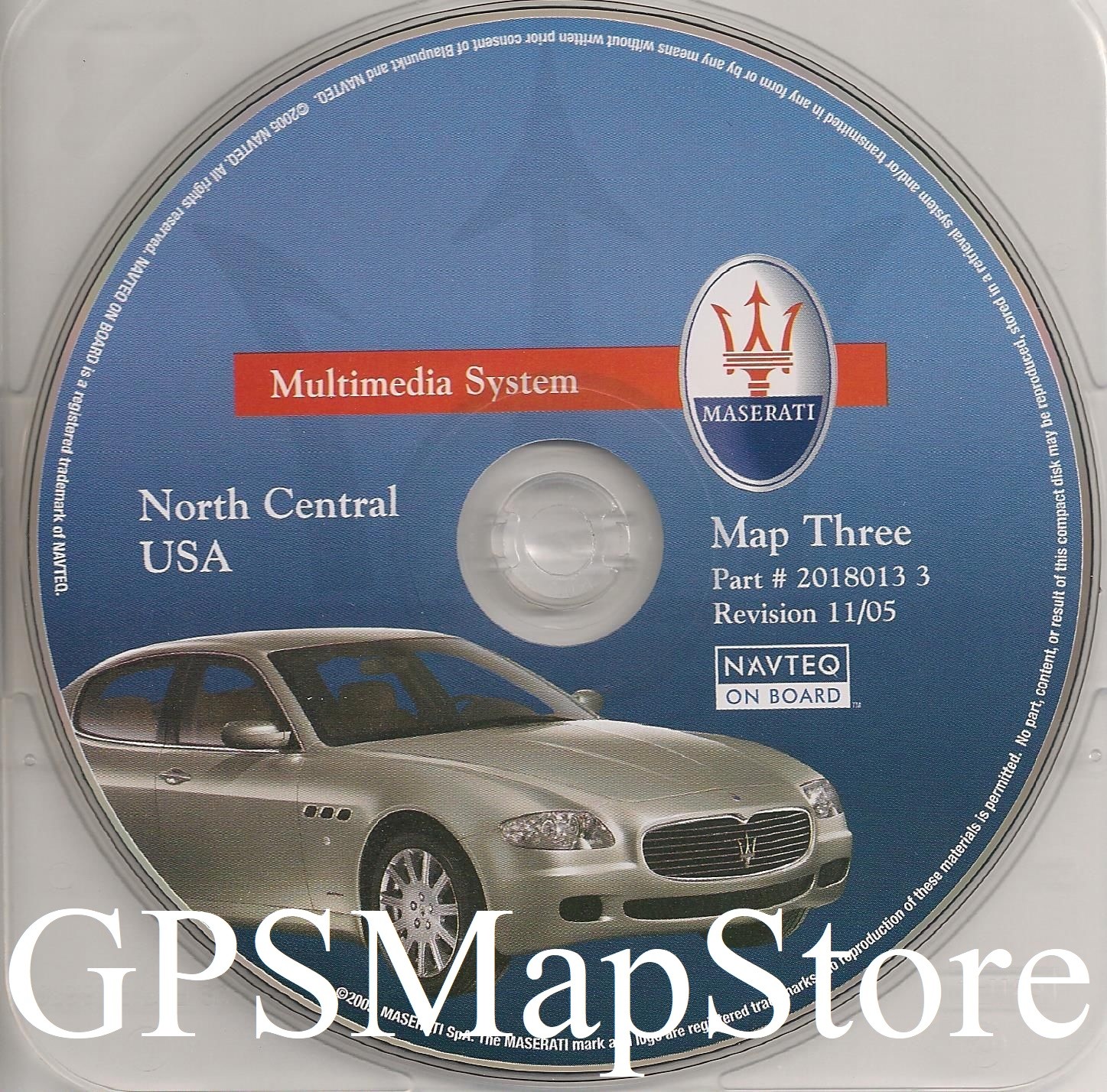 2004-2008 Maserati Quattroporte Navigation Map North Cental ND SD NE KS MN IA MO
