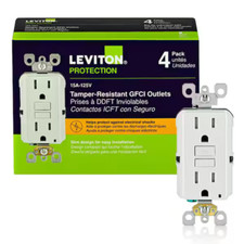 LEVITON GFTR1-4W GFI GFCI 15A TAMPER RESISTANT OUTLET WHITE BRAND NEW