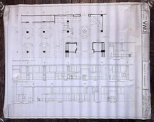Architectural Drawing Rendering Strawbridge & Clothier 1983 Remodel 43x34