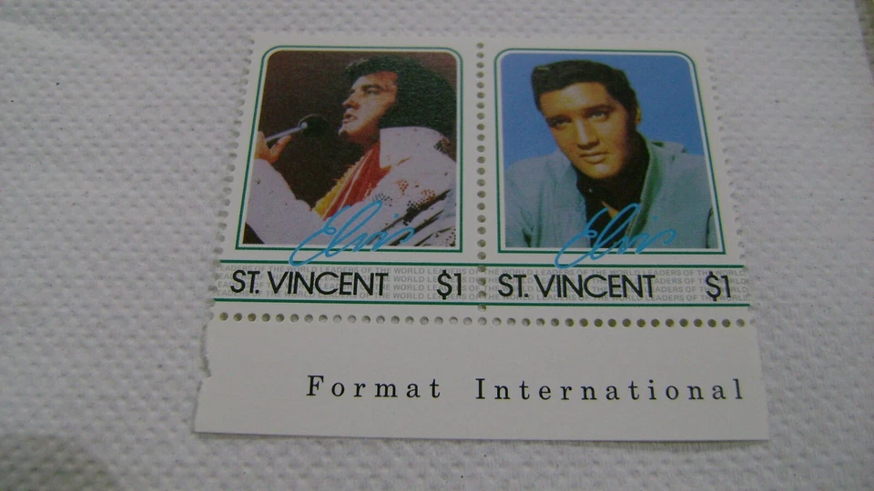 St VINCENT Elvis Presley $1 -PAR-BLOQUE DE 4-IMPERFORADO-.-PRUEBA-progresivo-MNH Foto 2 de 4