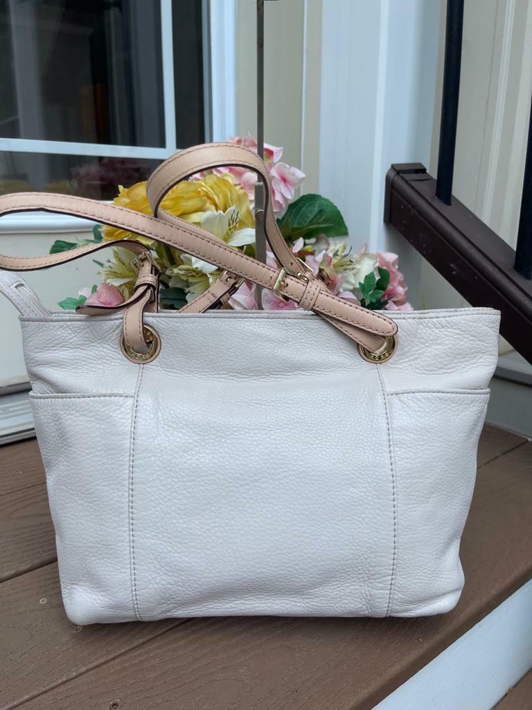 Michael Kors Set WHITE leather tote (110 | eBay