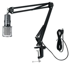 Rockville ROCK-STREAM PRO USB Microphone Recording Mic Audio Technica Boom Arm