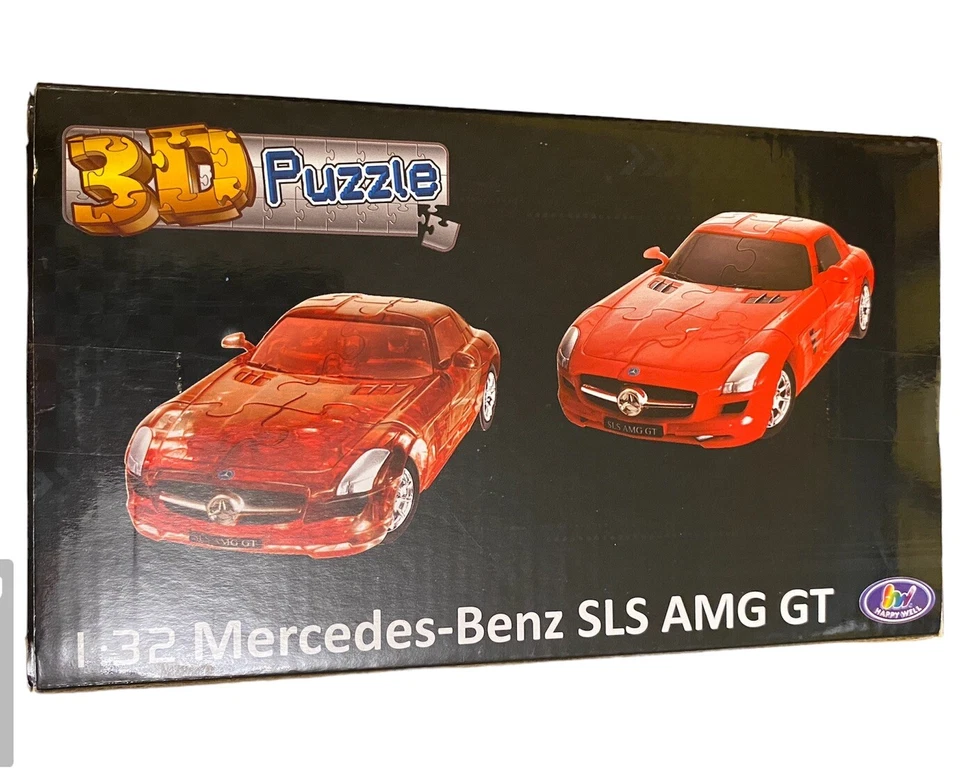 3D Puzzle MERCEDES-BENZ SLS AMG GT - 1:32 Scale Red - Image 3 of 4