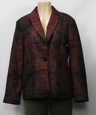 Chicos Womens Blazer Jacket Long Sleeve Red S...