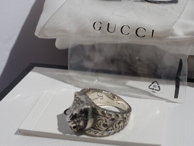 GUCCI Garden Sterling Silver Feline Gatto RING NEW | eBay